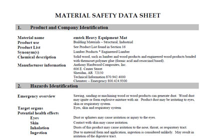 MSDS